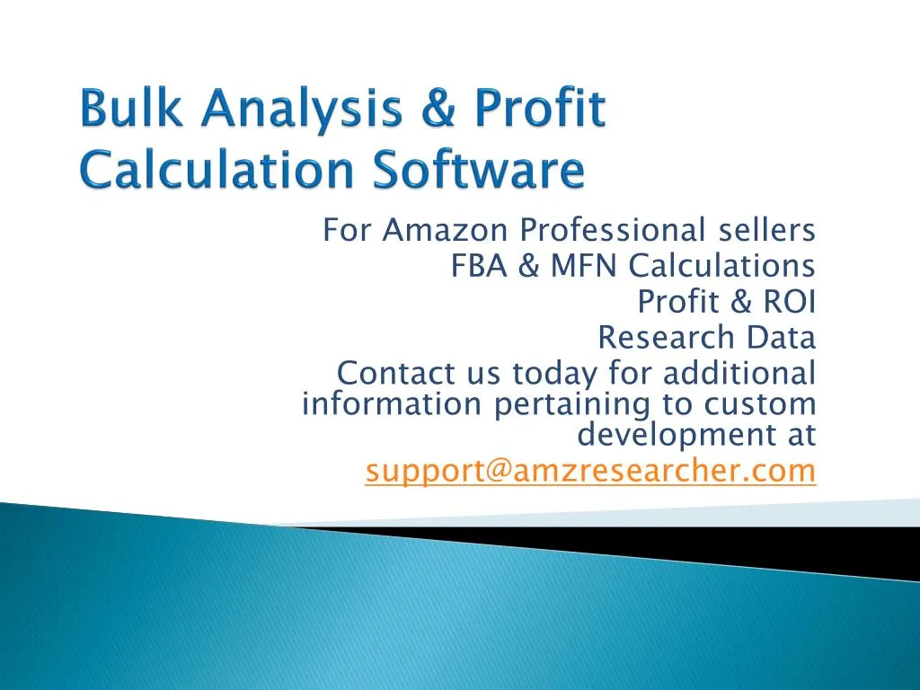bulk analysis profit calculation software
