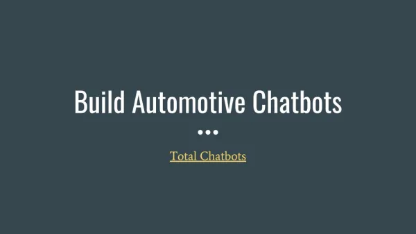 Automotive chatbots