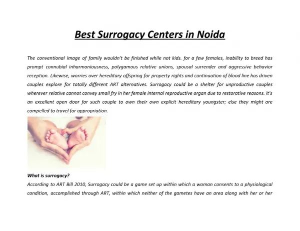 Best Surrogacy Centres in Noida