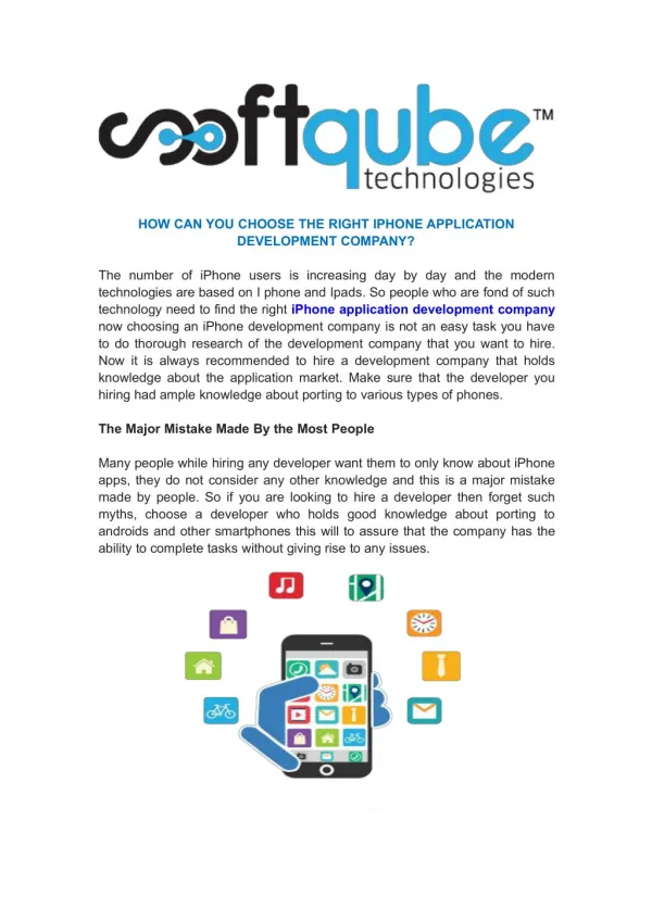 how can you choose the right iphone application