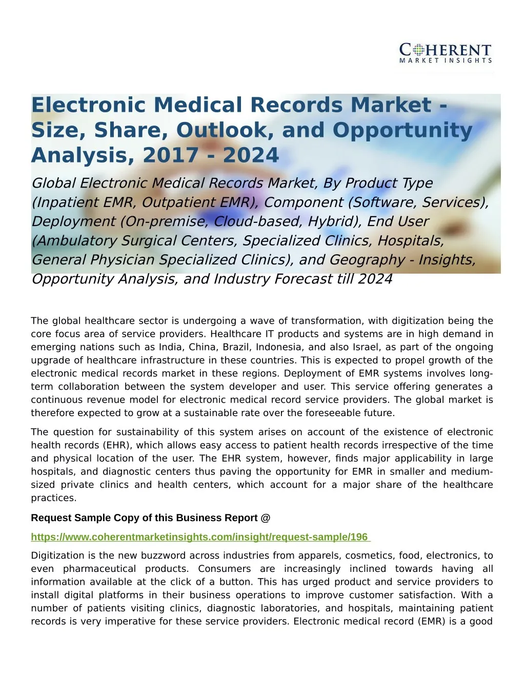 electronic medical records market size share