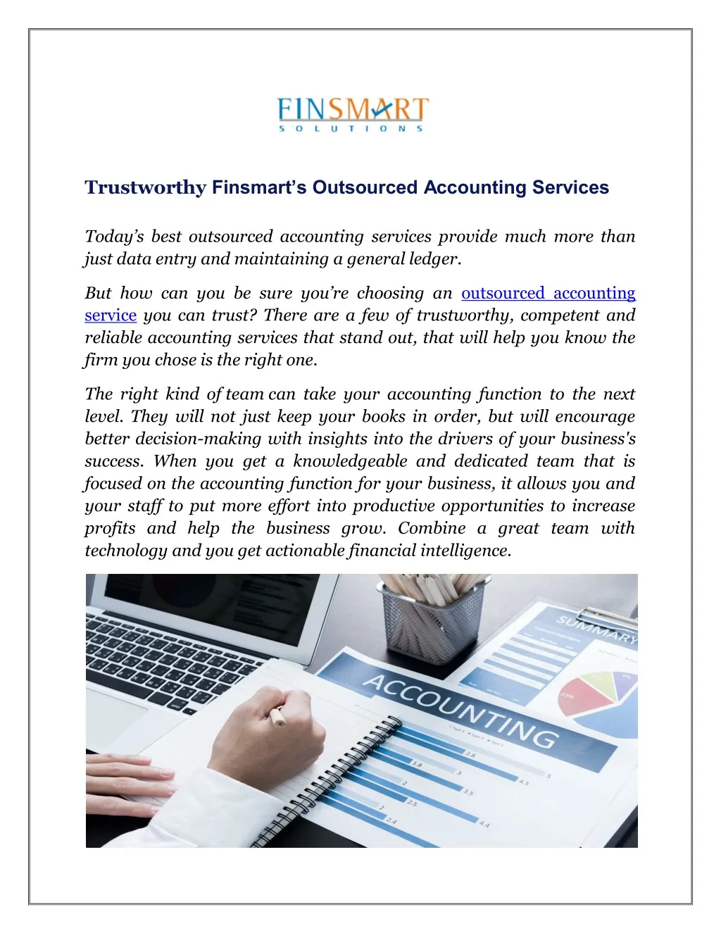 trustworthy finsmart s outsourced accounting