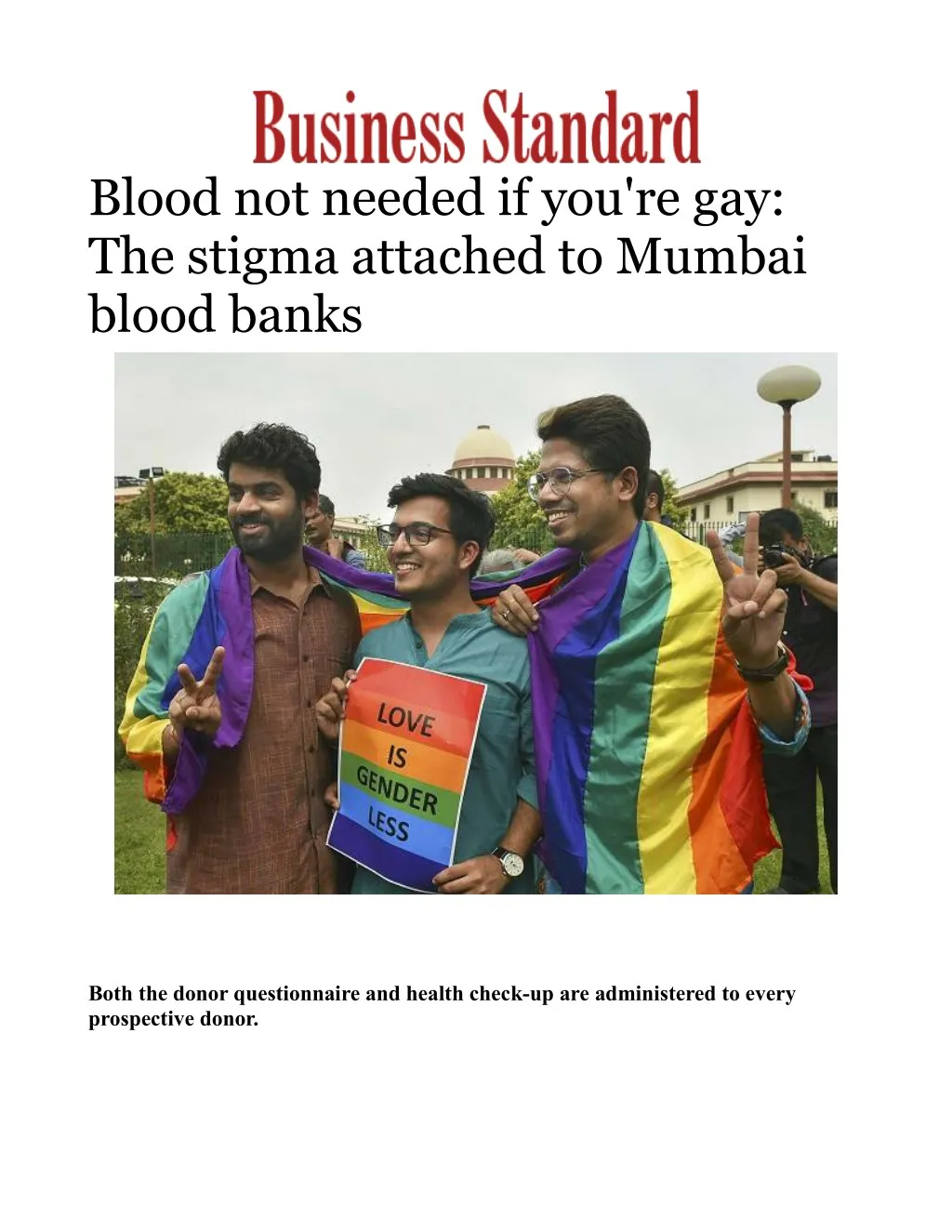 blood not needed if you re gay the stigma