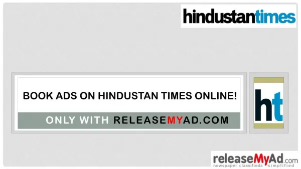 Hindustan Times Newspaper Advertisement Booking Online