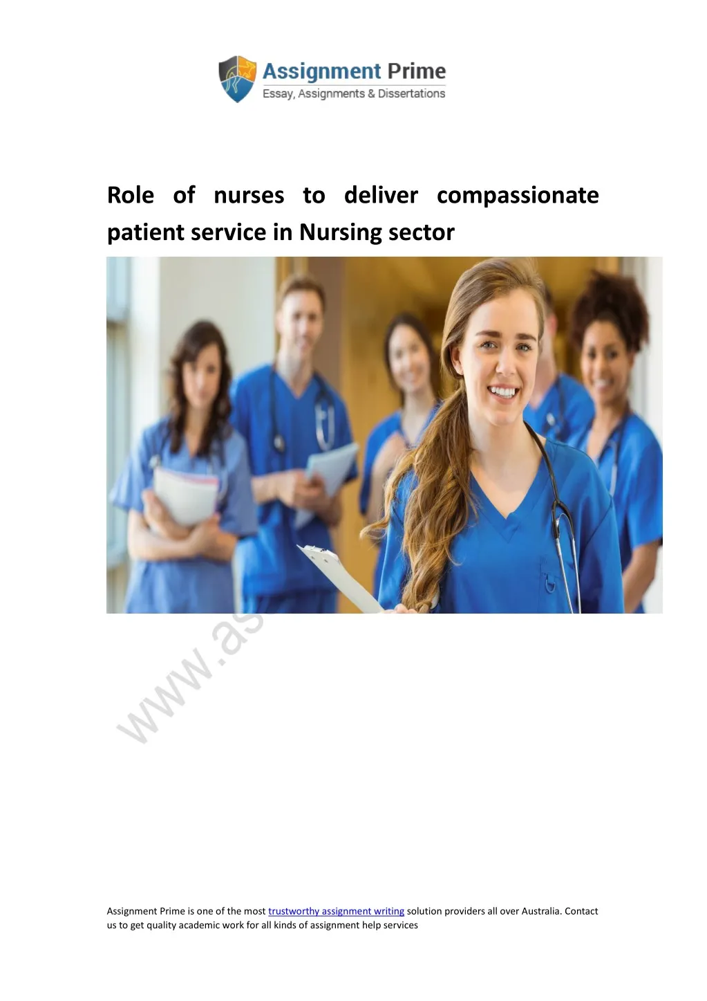 role of nurses to deliver compassionate patient