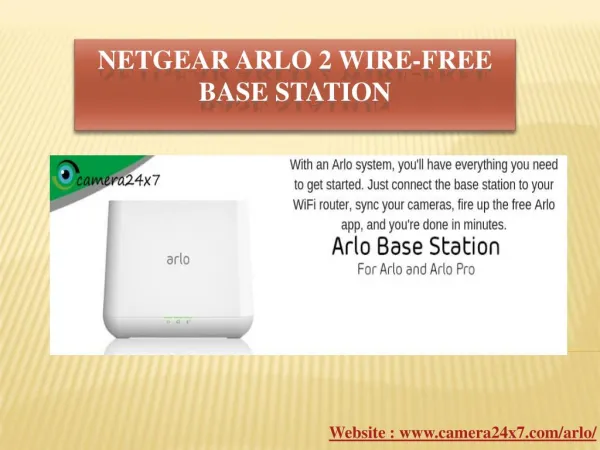 NETGEAR Arlo 2 Wire-Free Base Station, Know more at 1-877-984-6848