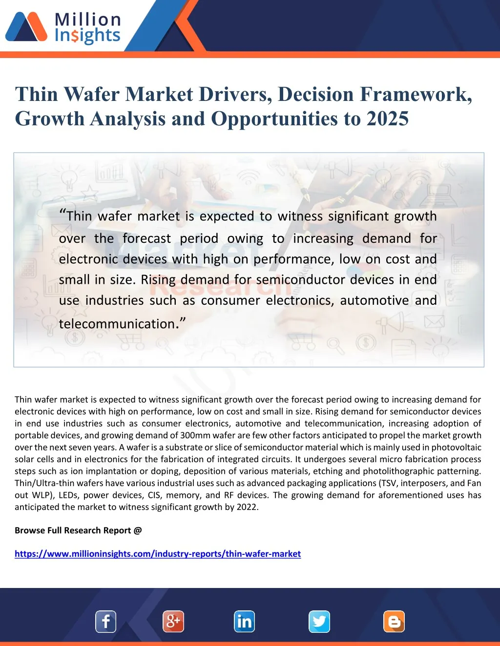 thin wafer market drivers decision framework