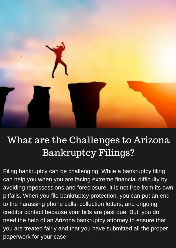 Challenges to Arizona Bankruptcy