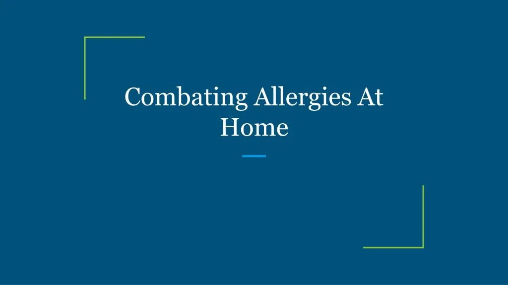combating allergies at home