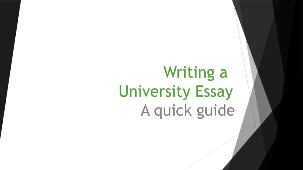 writing a university essay a quick guide