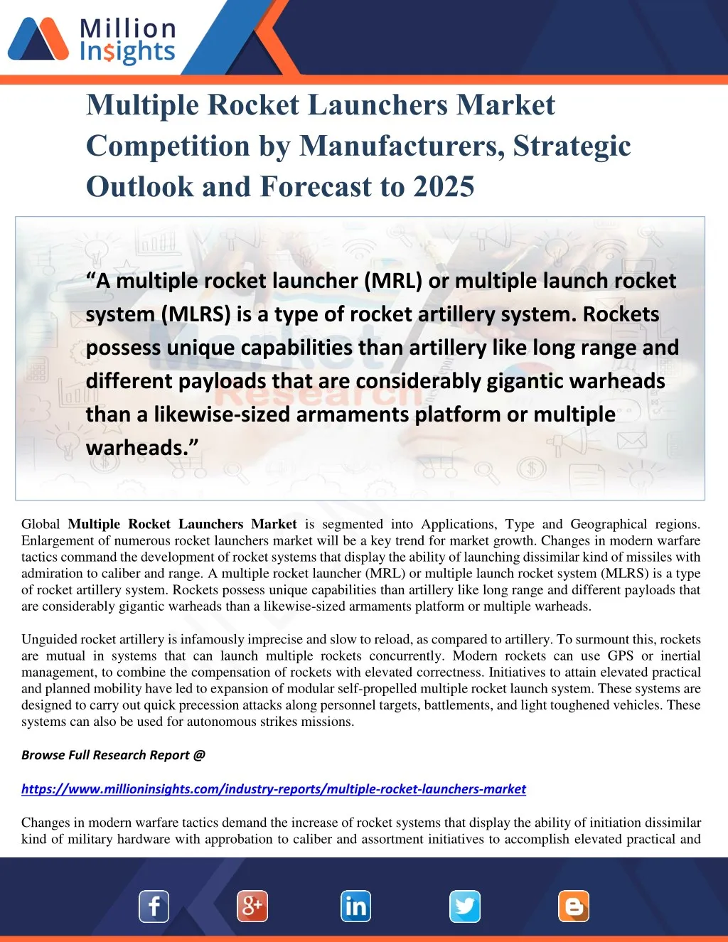 multiple rocket launchers market competition