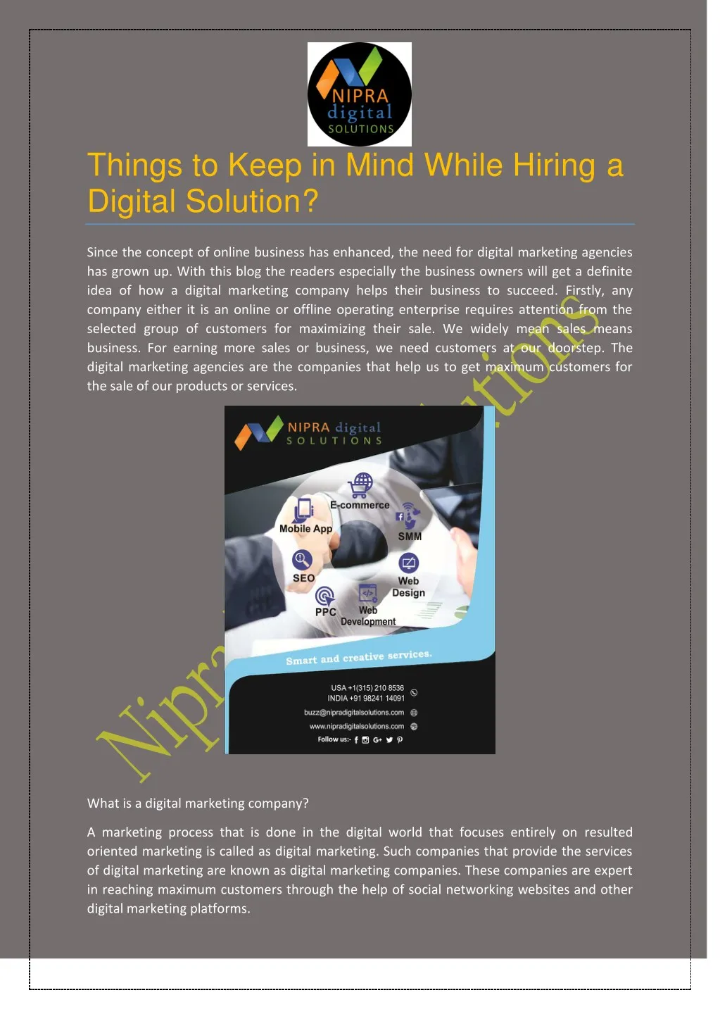 things to keep in mind while hiring a digital