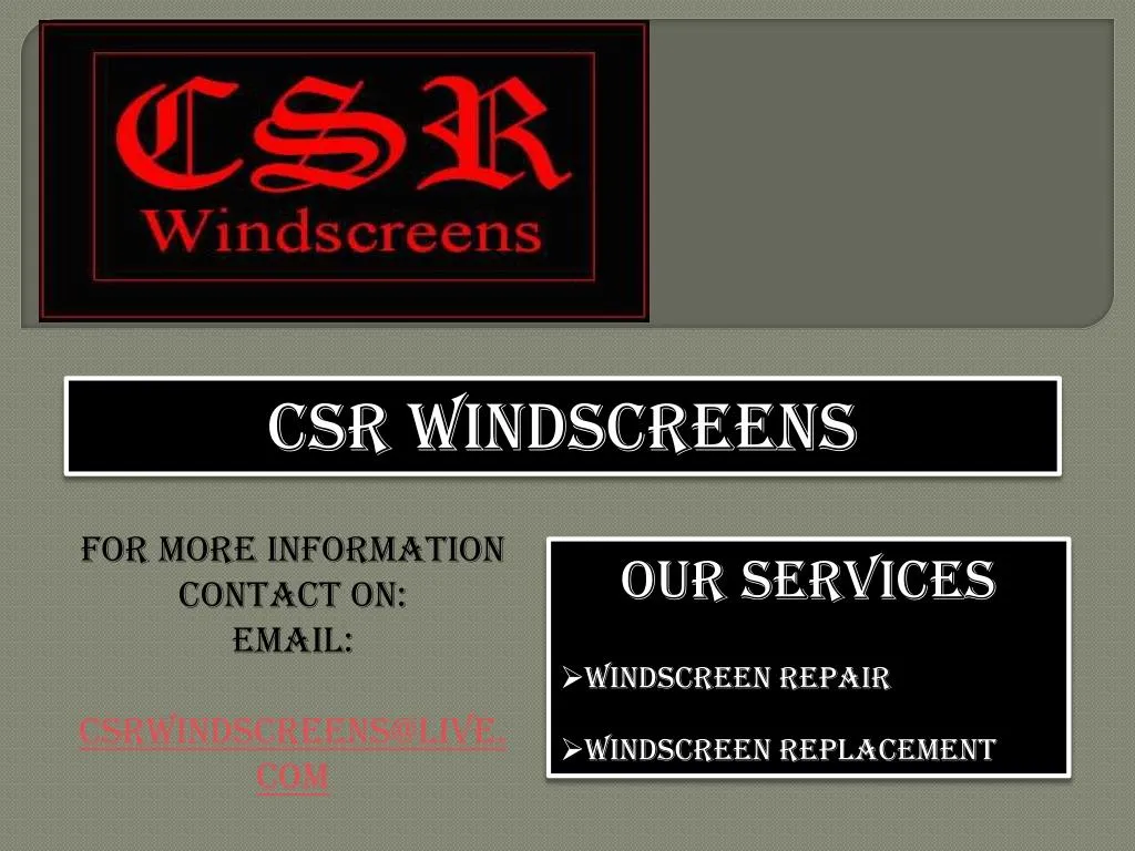 csr windscreens