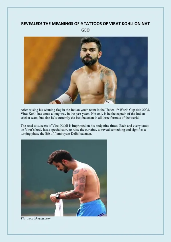 Revealed! The Meanings Of 9 Tattoos Of Virat Kohli On Nat Geo