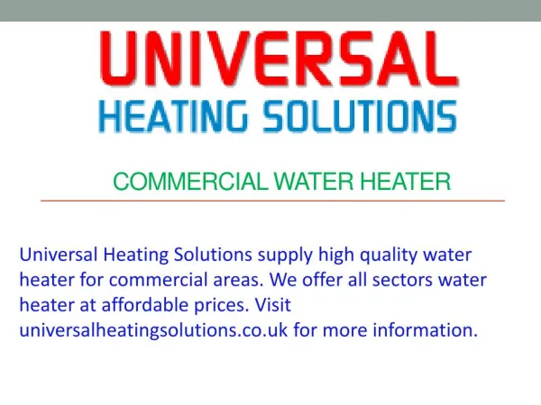 Commercial Water Heater