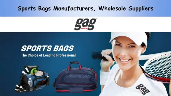 Sports Bags Manufacturers, Wholesale Suppliers in Delhi