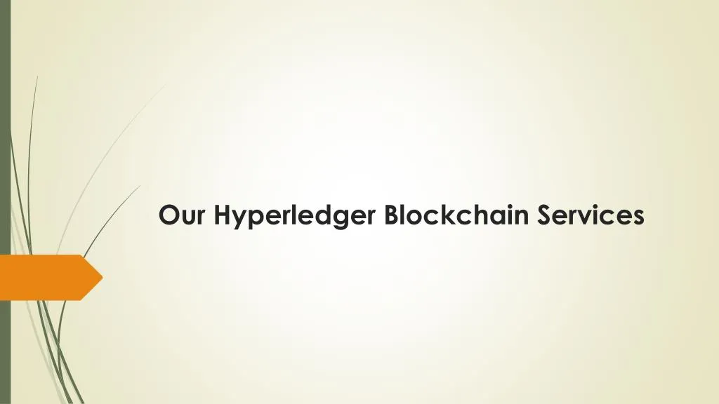 our hyperledger blockchain services