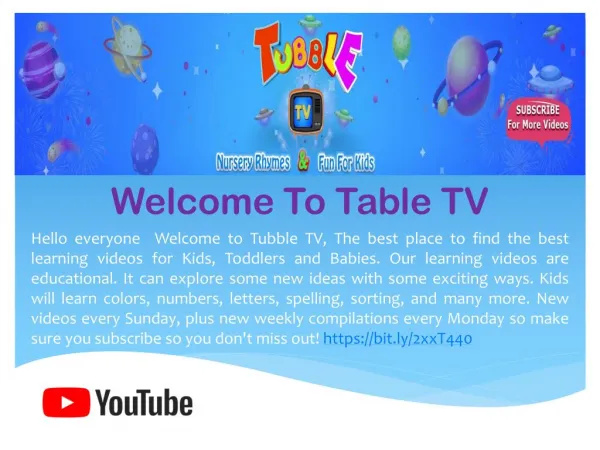 Toddler Educational Videos Songs | Tubble Tv