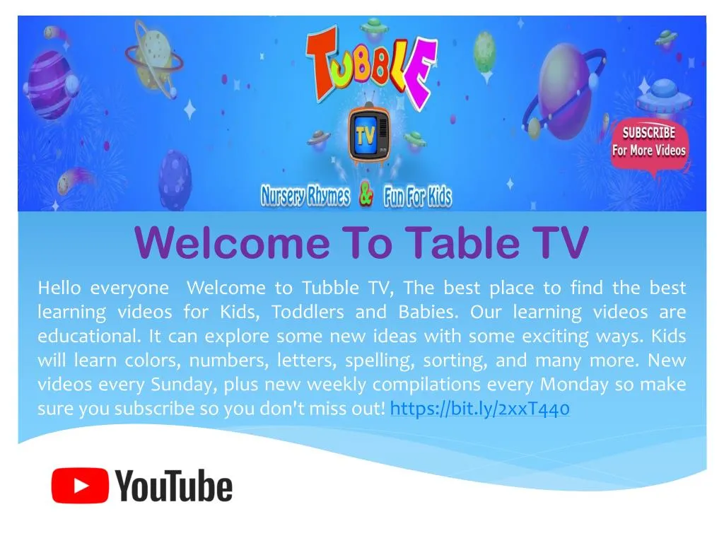 welcome to table tv
