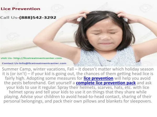 Lice Prevention in US