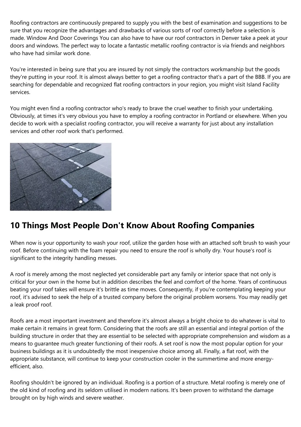 roofing contractors are continuously prepared