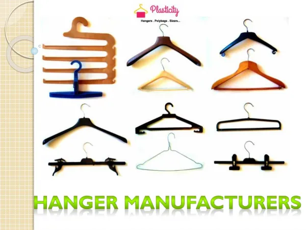 Plastic hangers in India | Hangers manufacturers in India - Plasticity