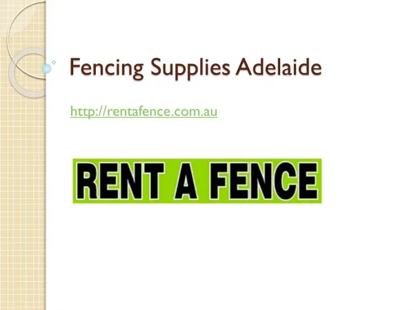 Fencing Supplies Adelaide