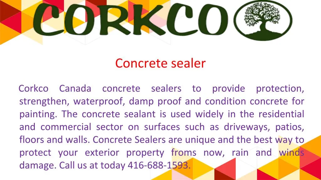 corkco canada concrete sealers to provide
