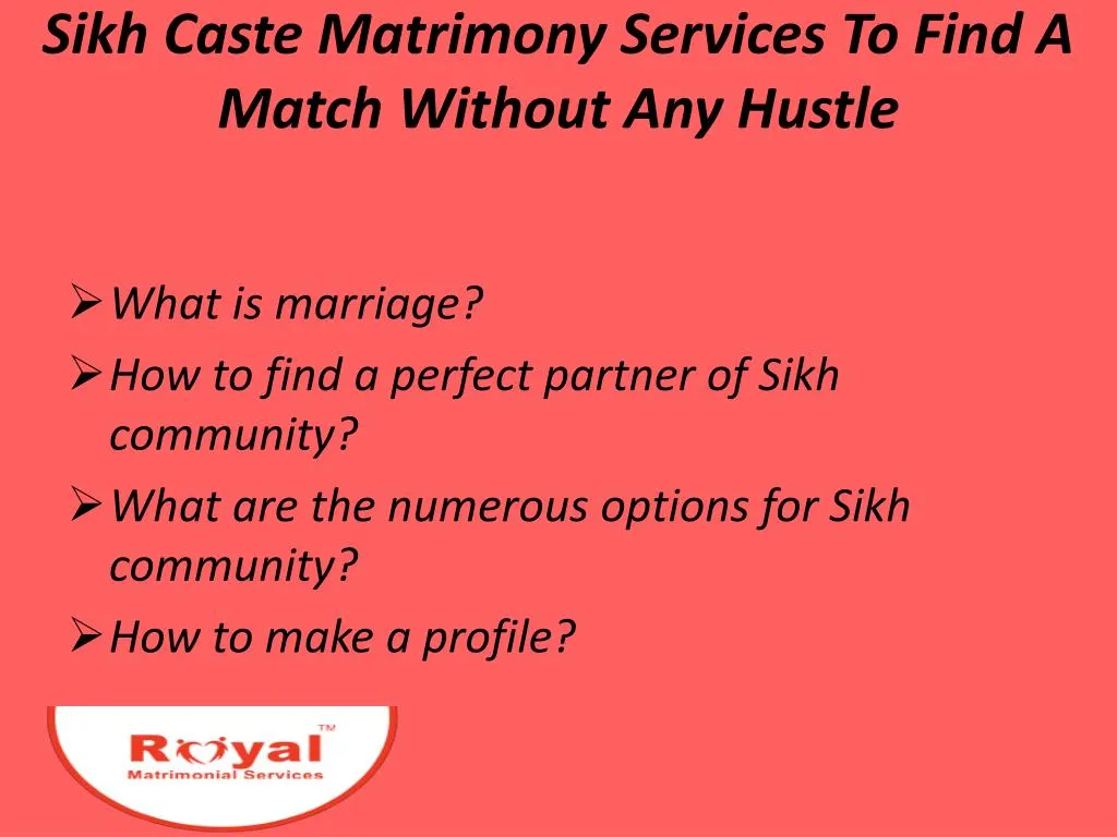 sikh caste matrimony services to find a match without any hustle