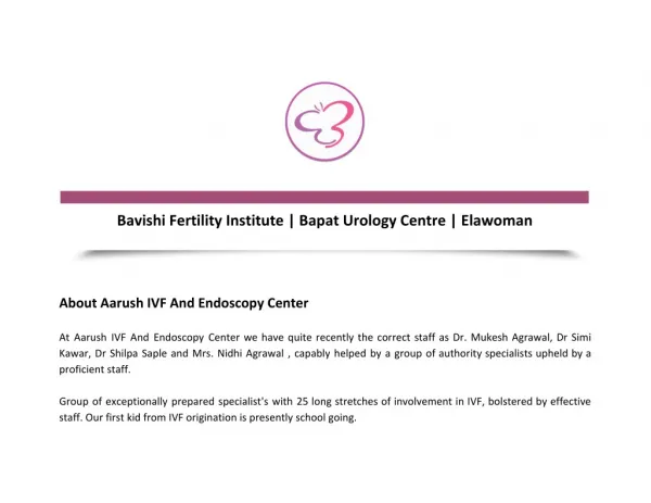 Bavishi Fertility Institute | Bapat Urology Centre | Elawoman