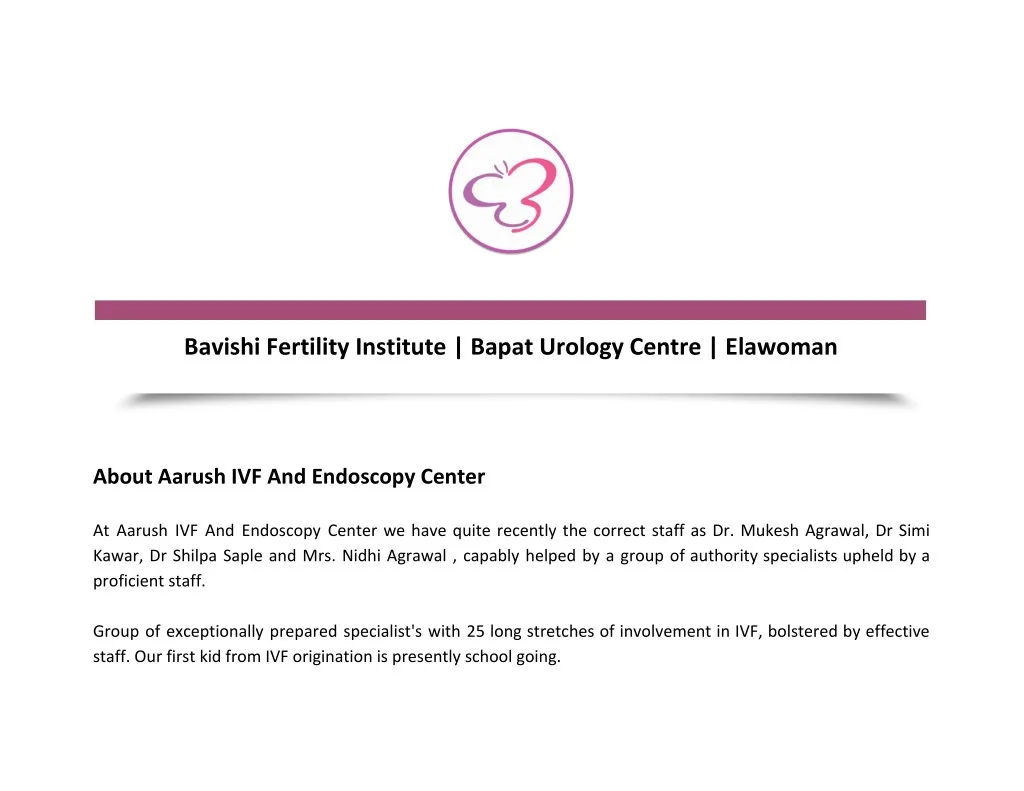 bavishi fertility institute bapat urology centre
