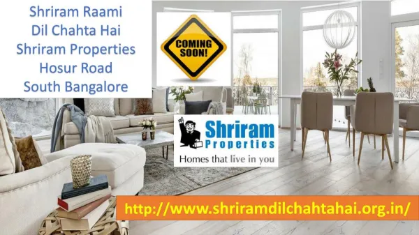 shriramdilchahtahai.org.in - Shriram Properties Hosur Bangalore