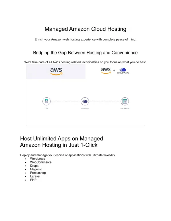 Amazon web services hosting - Managed Hosting