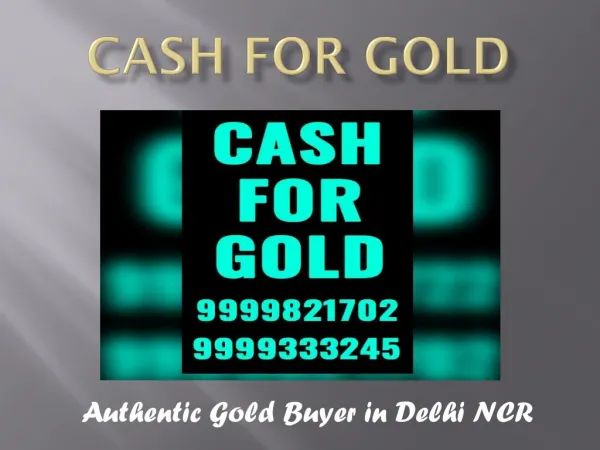 How Cash For Gold In Noida Can Help You to get Instant Cash