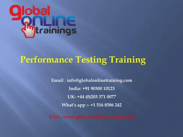Performance Testing Training |Best performance testing online training