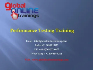 Performance Testing Training |Best performance testing online training - slide 1