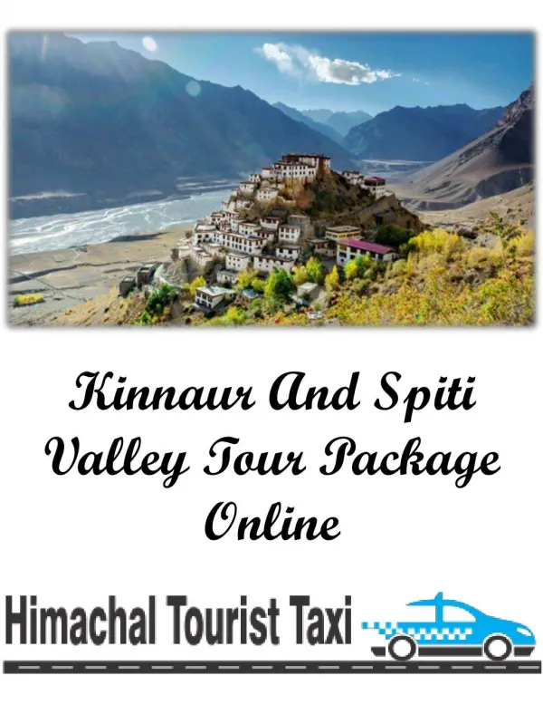 Kinnaur And Spiti Valley Tour Package Online