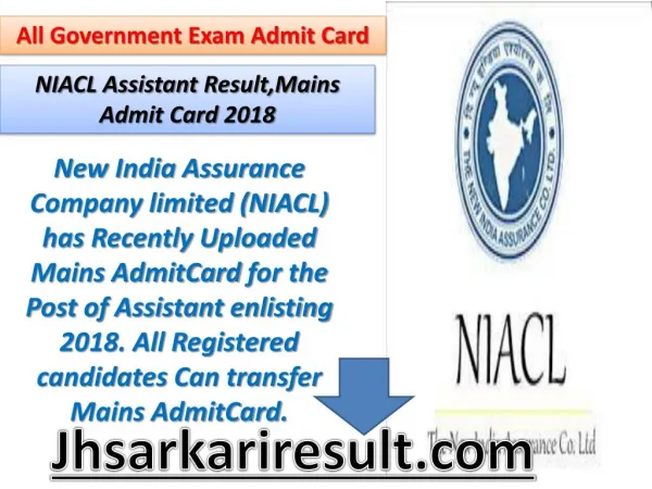 All government exam admit card