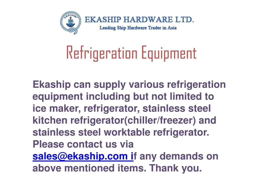 refrigeration equipment