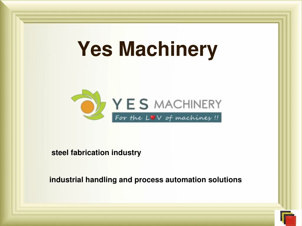 yes machinery