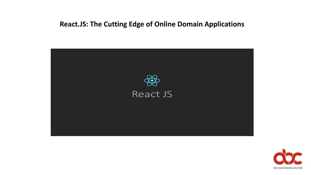 react js the cutting edge of online domain