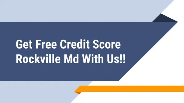 Get Free Credit Report Rockville Md