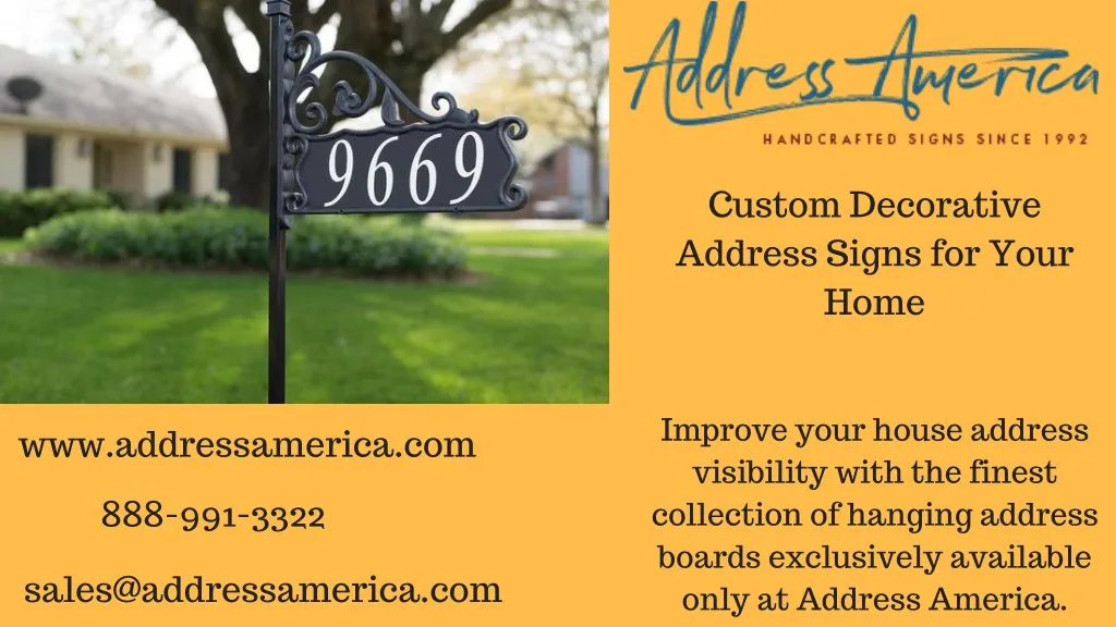 custom decorative address signs for your home