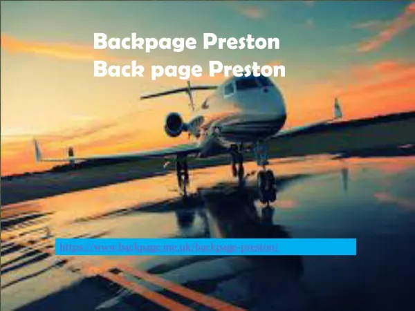 Backpage Preston | Back page Preston