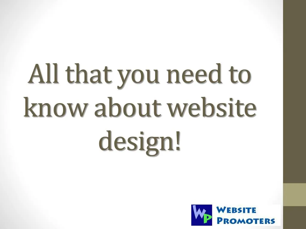 all that you need to know about website design