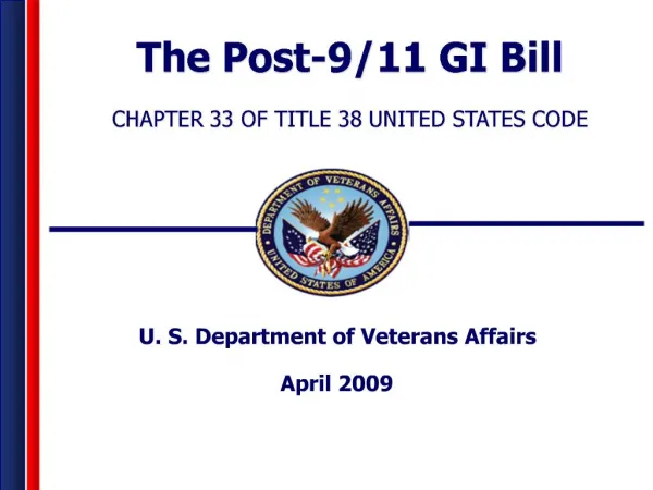 U. S. Department of Veterans Affairs April 2009
