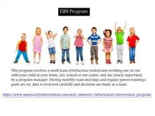 EIBI Program,Aspire Early Intervention - slide 1