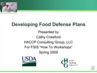 Developing Food Defense Plans - slide 1