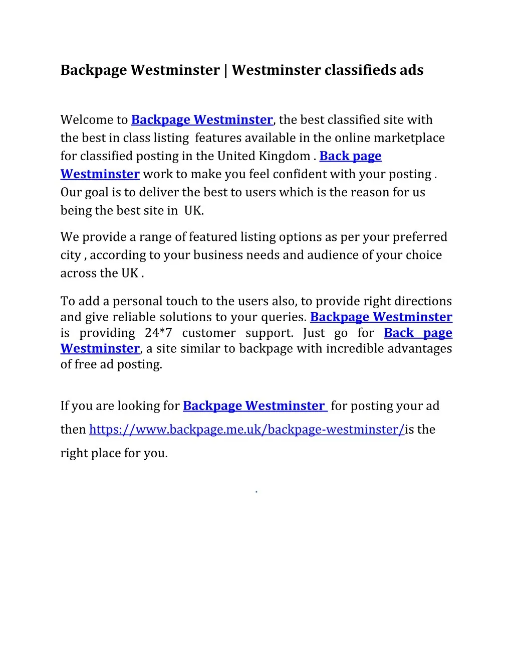 backpage westminster westminster classifieds ads