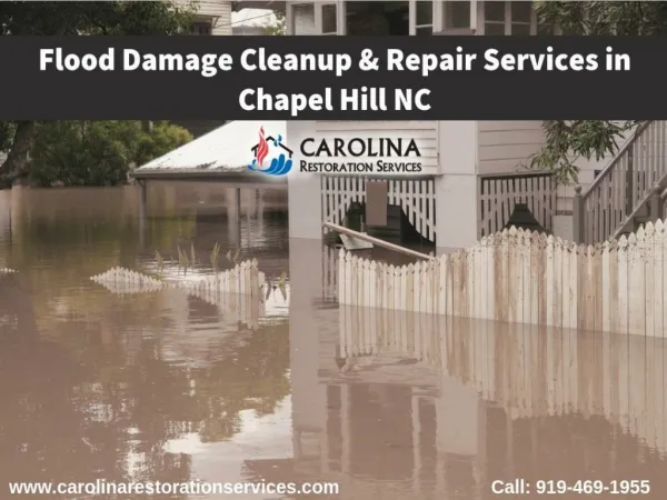 Flood Damage Cleanup & Repair Services in Chapel Hill NC